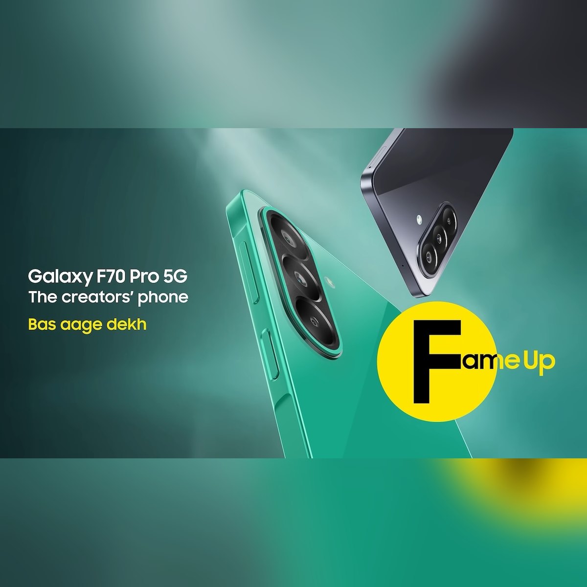 هاتف سامسونج جالاكسي F70 Pro 5G باللون الأخضر
